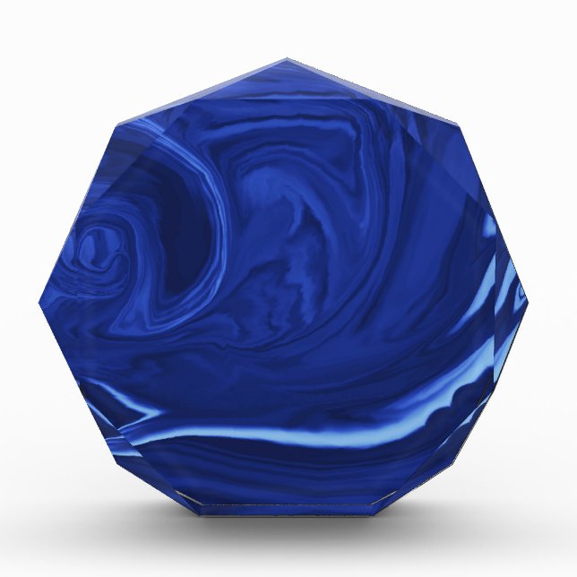 Cobalt blue background Textured Handmade Award (Front)