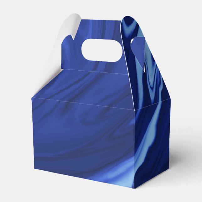 Cobalt blue background Textured Handmade Favor Boxes (Front Side)