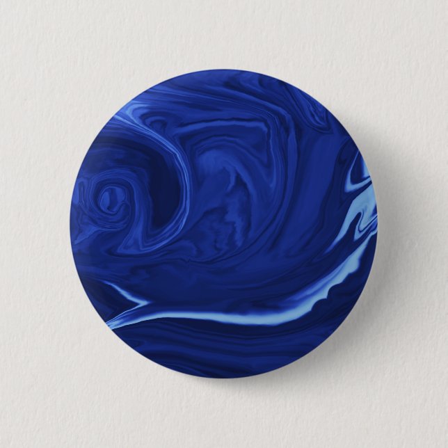 Cobalt blue background Textured Handmade Pinback Button (Front)