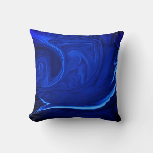 Cobalt blue background Textured Handmade Throw Pillow