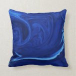 Cobalt blue background Textured Handmade Throw Pillow