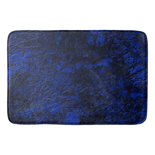 Cobalt blue bathroom mat