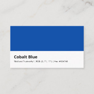 Cobalt Blue   "Bold and Trustworthy" Business Card