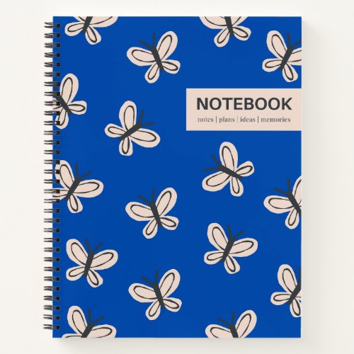 Cobalt Blue Butterflies Notebook