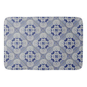 Cobalt Blue Ceramic Tile Bath Mat