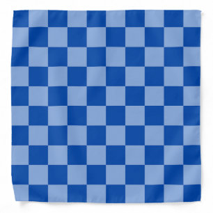 Cobalt Blue Checkerboard Bandana