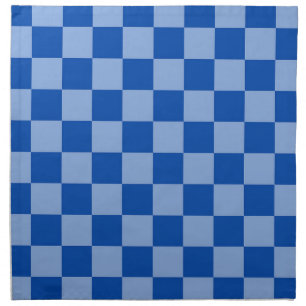 Cobalt Blue Checkerboard Cloth Napkin