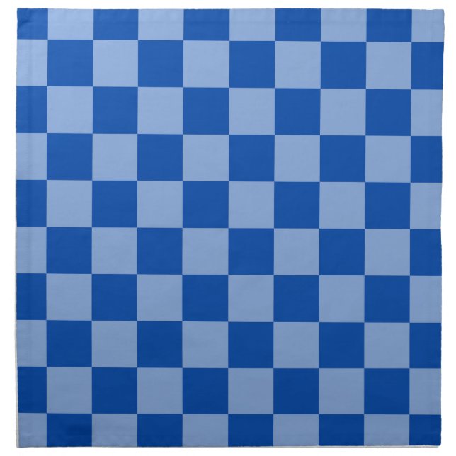 Cobalt Blue Checkerboard Cloth Napkin (Front)