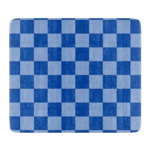 Cobalt Blue Checkerboard Cutting Board