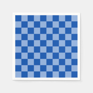 Cobalt Blue Checkerboard Napkins