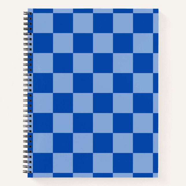 Cobalt Blue Checkerboard Notebook (Front)