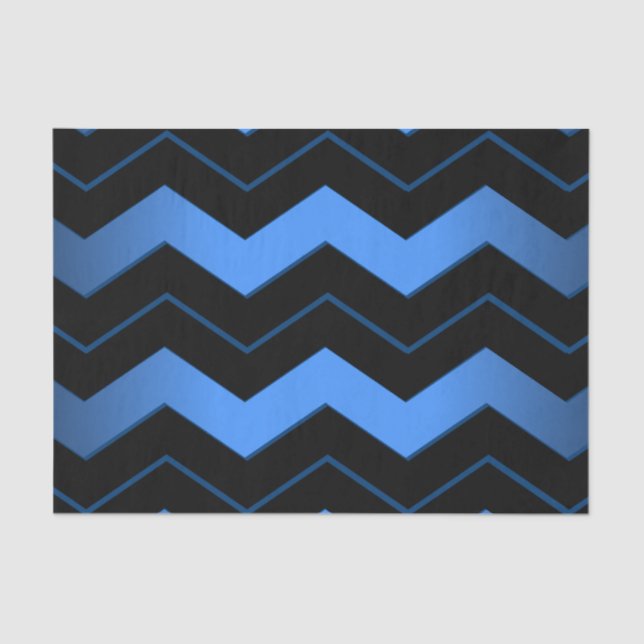 Cobalt Blue Chevron Tissue Paper (Front)