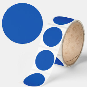Cobalt Blue Color solid minimalist elegant Classic Round Sticker