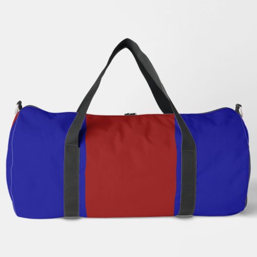 Cobalt Blue Dark Red Travel Gym  Duffle Bag