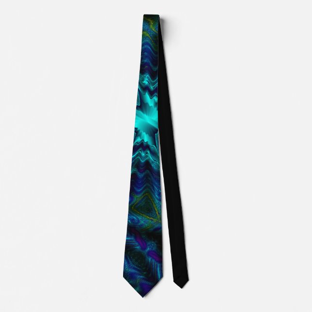 Cobalt Blue Design  Neck Tie (Front)
