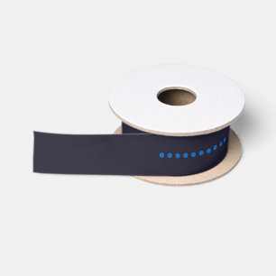 Cobalt Blue Dots Navy Satin Gift Ribbon
