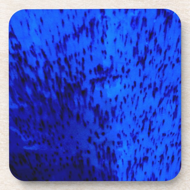 Cobalt Blue Earthenware Drink Coaster (Front)