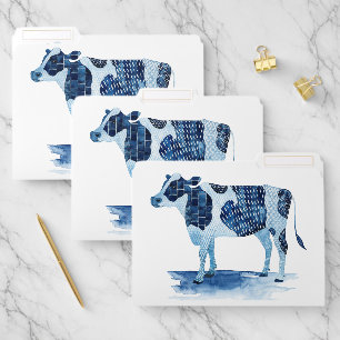 Cobalt Blue Farm Animals - Cow File Folder