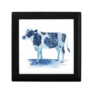 Cobalt Blue Farm Animals - Cow Gift Box