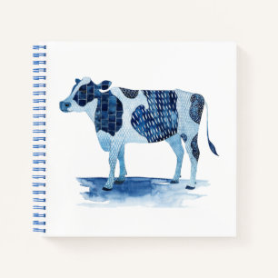 Cobalt Blue Farm Animals - Cow Notebook