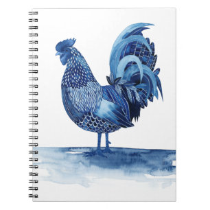 Cobalt Blue Farm Animals - Rooster Notebook