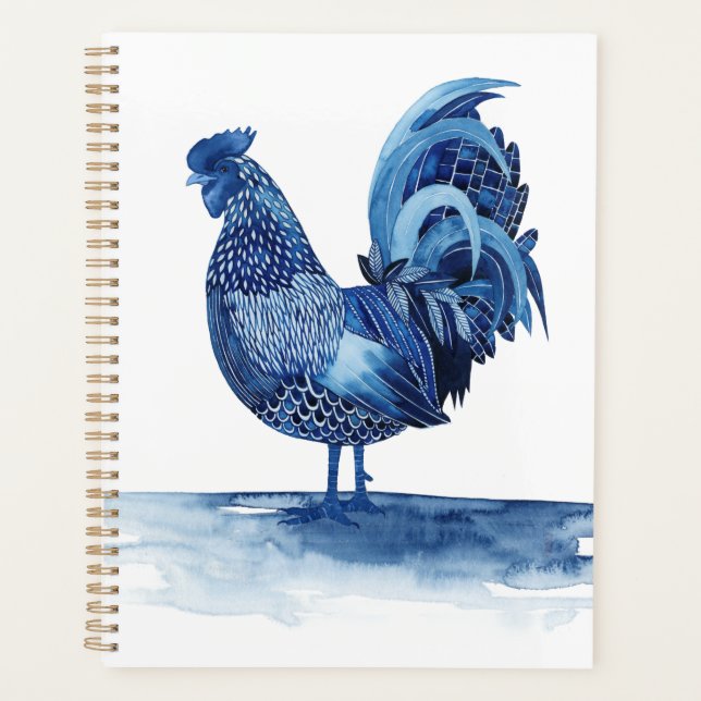 Cobalt Blue Farm Animals - Rooster Planner (Front)
