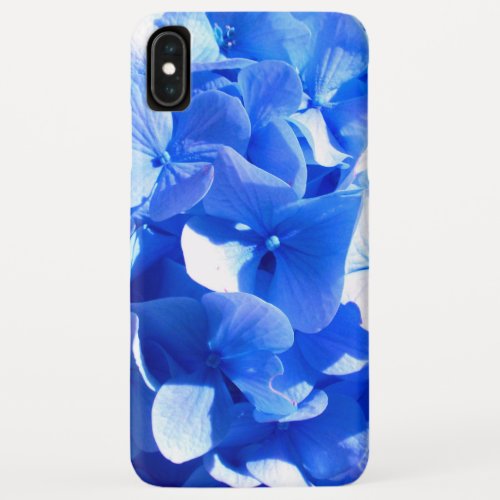 Cobalt blue floral elegant blue hydrangeas  iPhone XS max case