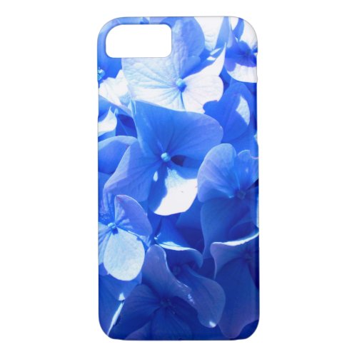 Cobalt blue floral elegant blue hydrangeas  iPhone 87 case