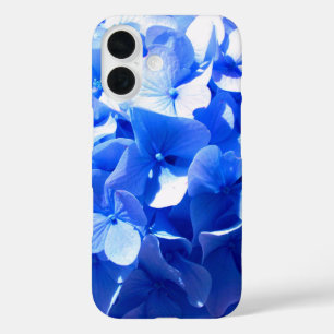 Cobalt blue floral elegant blue hydrangeas  iPhone 16 case