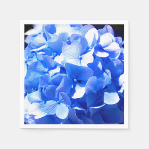 Cobalt blue floral elegant blue hydrangeas napkins