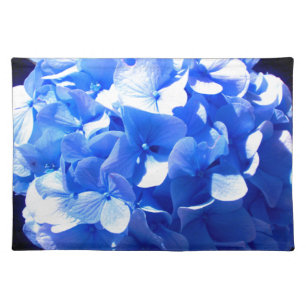 Cobalt blue floral elegant blue hydrangeas placemat