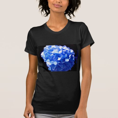 Cobalt blue floral elegant blue hydrangeas  T_Shirt