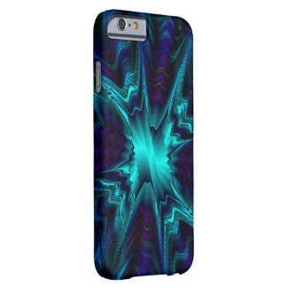 Cobalt Blue Fractal Barely There iPhone 6 Case