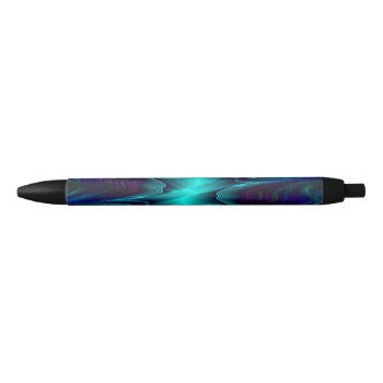 Cobalt Blue Fractal Black Ink Pen