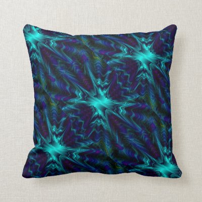 Cobalt Blue Fractal Pillows