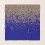 Cobalt Blue Gold Glitter Ombre Gradient Scarf<br><div class="desc">Modern,  chic,  and glamorous faux printed gold glitter ombre gradient on cobalt blue background.</div>