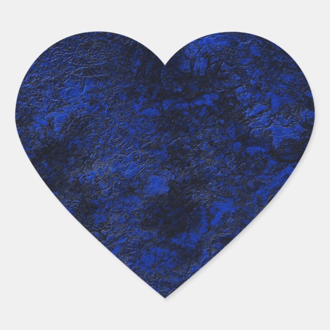 Cobalt blue heart sticker (Front)