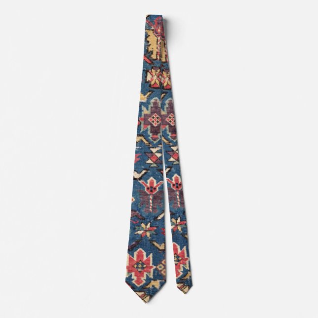 Cobalt Blue Khyrdagyd :: 19th Century Authentic Neck Tie (Front)