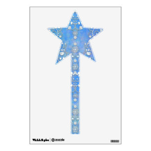 Cobalt Blue Lacy Damask Magic Wand Wall Decal
