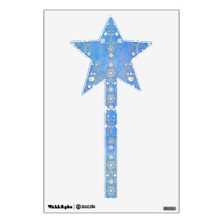 Cobalt Blue Lacy Damask Magic Wand Wall Decal