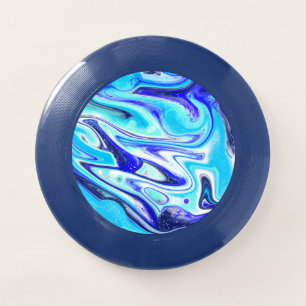 Cobalt Blue Marble Fluid Art Swirls  Wham-O Frisbee
