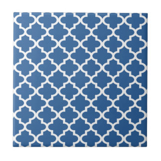 Cobalt Blue Moroccan Tile Trellis