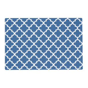 cobalt placemat placemats trellis moroccan tile