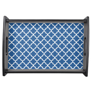 Cobalt Blue Moroccan Tile Trellis Serving Tray