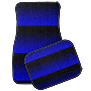 Cobalt Blue on Black on Car Floor Mat