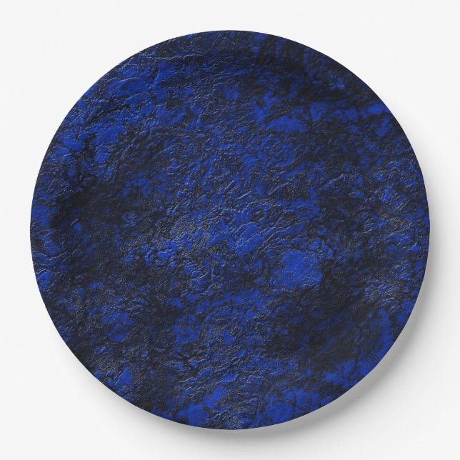 Cobalt blue paper plates (Front)