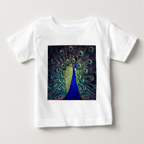 Cobalt Blue Peacock Baby T_Shirt