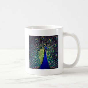 Cobalt Blue Peacock Coffee Mug