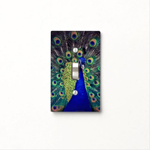 Cobalt Blue Peacock Light Switch Cover