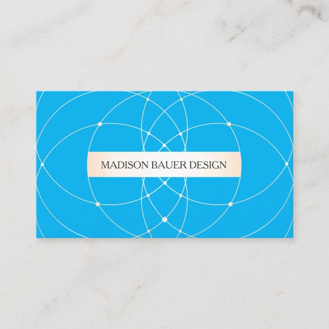 Cobalt Blue Professional Designer Business Card (Front)